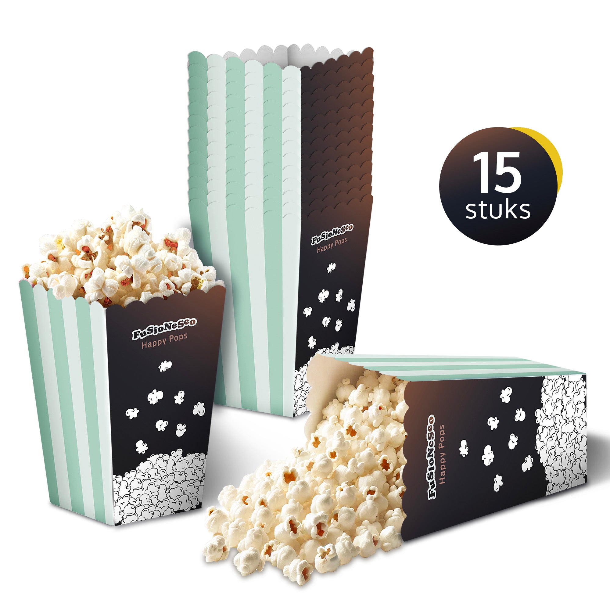 Popcorn bakjes - 15 stuks