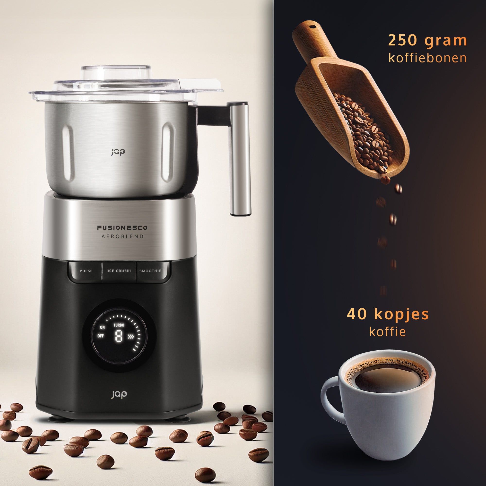 Aeroblend SS Grinder - Voor Koffie, Noten en Specerijen