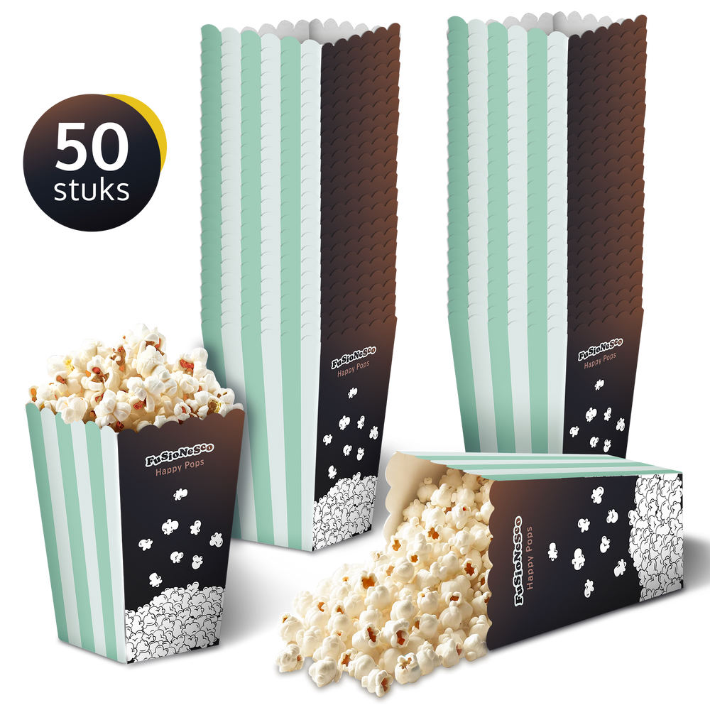 Popcorn bakjes - 50 stuks