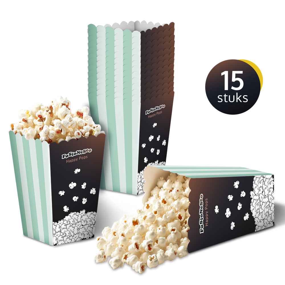 Popcorn bakjes - 15 stuks