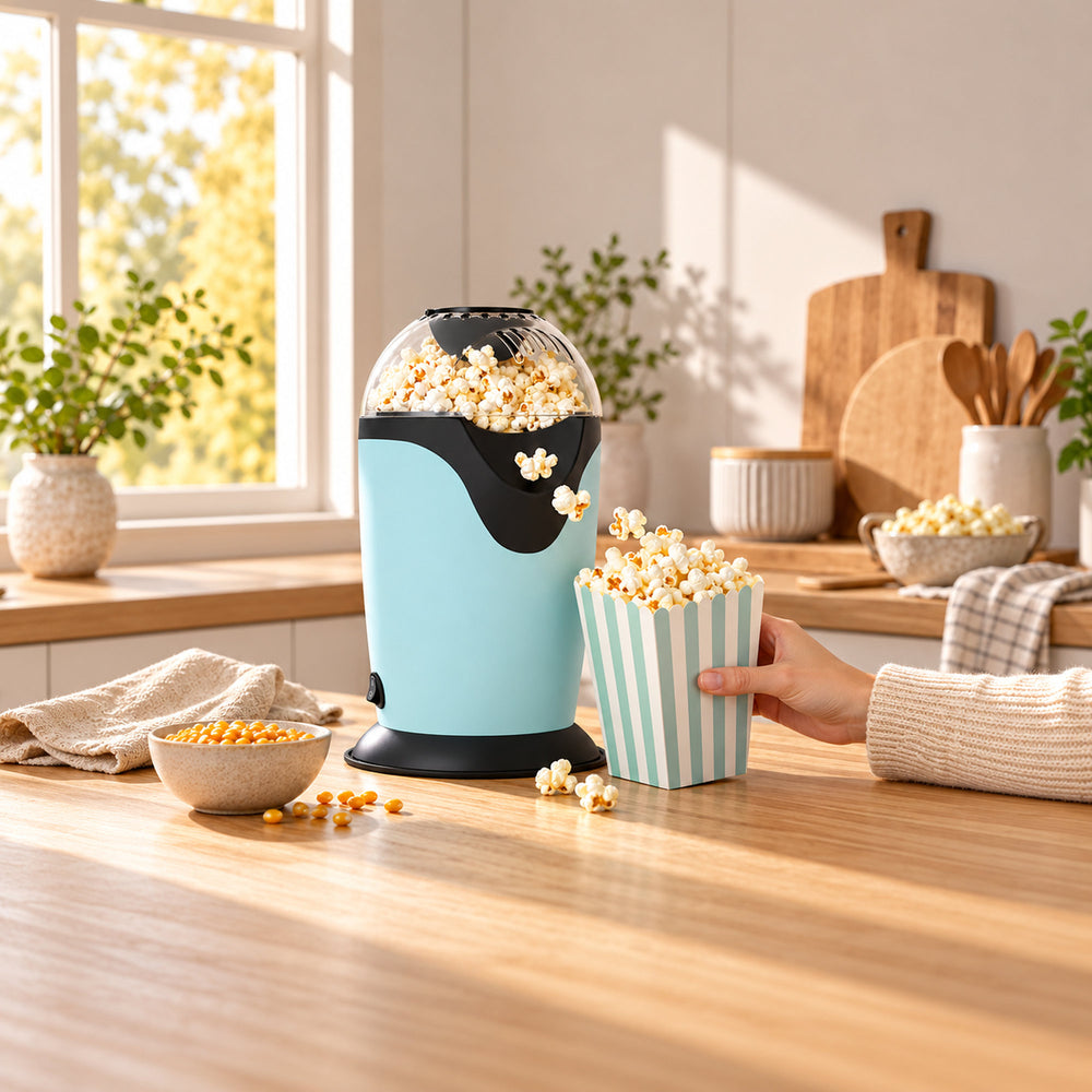 Happy Pops popcornmachine met vers gepofte popcorn